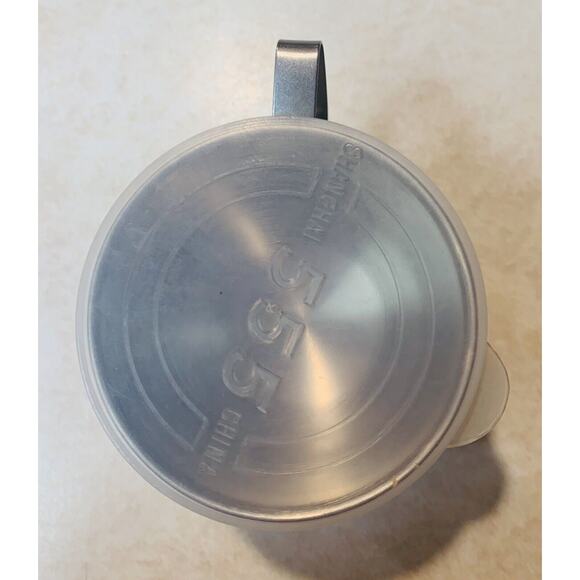 Stainless Steel Cup 4 oz. W/ Handle Mini Lid Shanghai China 555 6 cm Child Kids - Picture 2 of 8